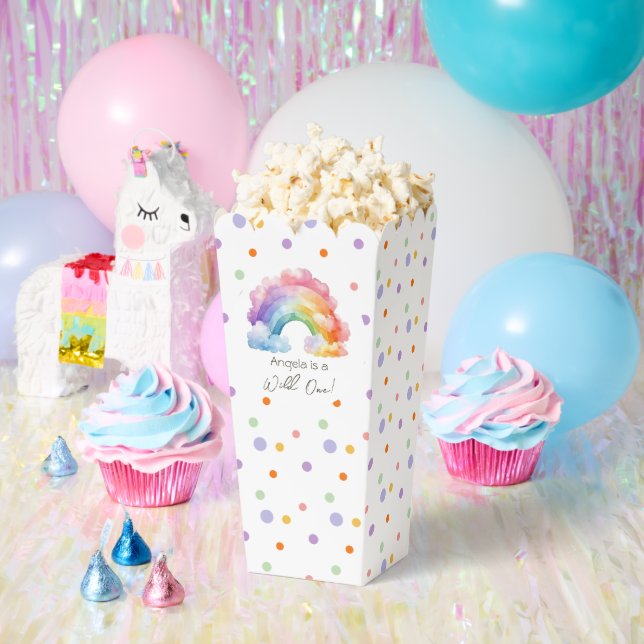 Wild One Rainbow Kids Birthday  Favour Box (Party)