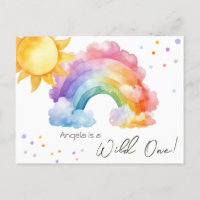 Wild One Rainbow Kids Birthday