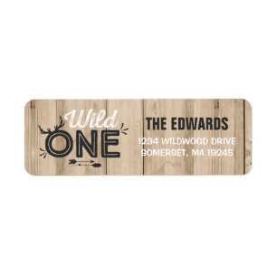 Wild One Return Address Labels Wild One Party