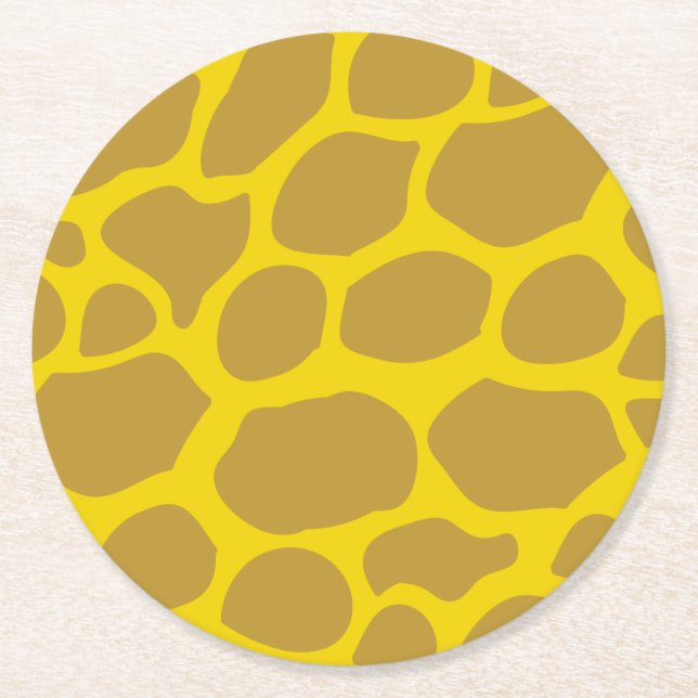 Wild One Safari 1st Birthday Party Kid's Round Paper Coaster (Front)