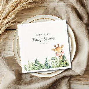 Wild One Safari Animal Baby Shower  Napkin