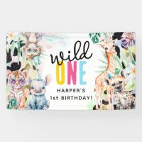 Wild One Safari Animals 1st Birthday