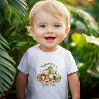 Wild One Safari Animals 1st Birthday Jungle Leaves
