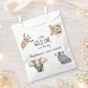 Wild One Safari Animals Baby Shower Favour Bag