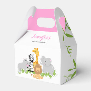 Wild One Safari Animals Baby Shower Girl Favour Bo Box