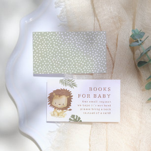 Wild One Safari Animals Boy Baby Shower Enclosure Card