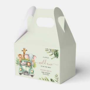 Wild One Safari Animals Boy Baby Shower  Favour Box