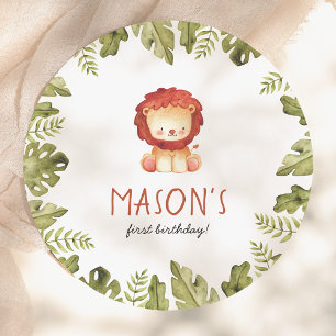 Wild One Safari Animals Boy Birthday Party Paper Plate