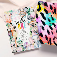 Wild ONE' Safari Animals Cool 1st Birthday