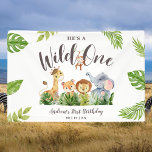 Wild One Safari Animals Kids Birthday Banner<br><div class="desc">Make a statement with our Safari Animals Large Party Banner! Featuring a captivating jungle scene,  this banner will transform your party space into a wild and exciting oasis,  setting the stage for an unforgettable adventure.</div>