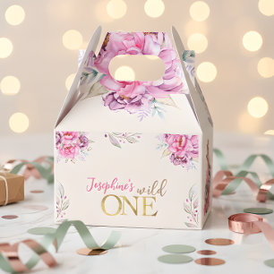 Wild one safari animals kids birthday party favour box