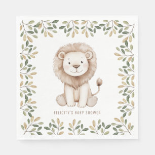 Wild One Safari Animals Neutral Baby Shower Napkin