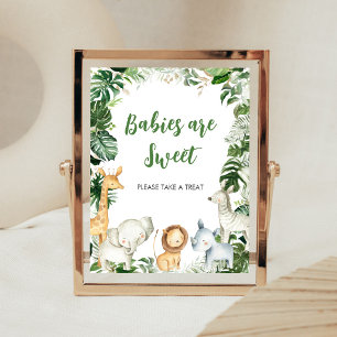 Wild One Safari Baby Shower Babies are Sweet Sign