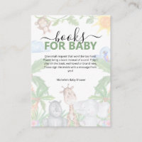 Wild One safari Baby Shower Enclosure Card