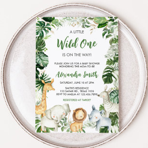 Wild One Safari Baby Shower Invitation