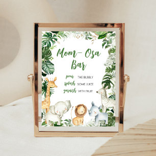 Wild One Safari Baby Shower Mum Osa Bar Sign