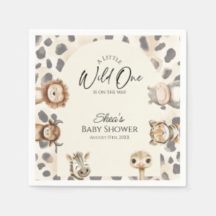 Wild One Safari Baby Shower Napkin