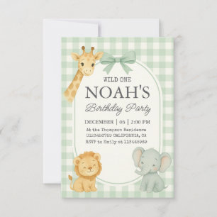 Wild One Safari Birthday card
