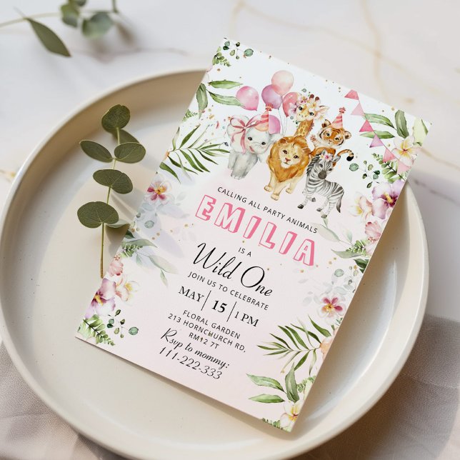 Wild one safari birthday invitation (Creator Uploaded)