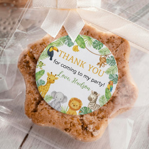 Wild One Safari Birthday Party Classic Round Sticker