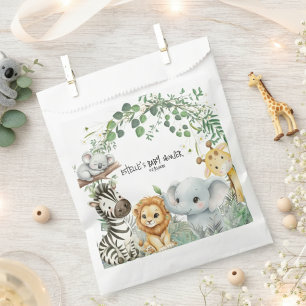 Wild One Safari Cute Jungle Animals Baby Shower Favour Bag