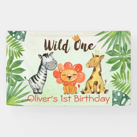 Wild One, Safari First Birthday Banner | Zazzle.com.au