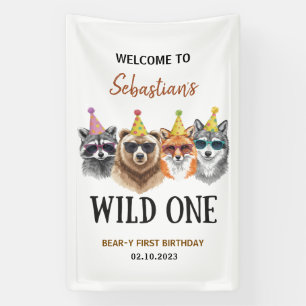 Wild One Safari First Birthday – Jungle Animal Banner