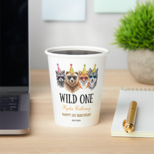 Wild One Safari First Birthday – Jungle Animal  Paper Cups
