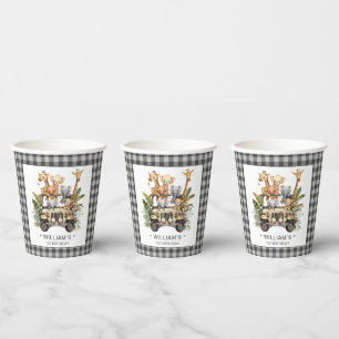 Wild One Safari Jungle 1st First Birthday  Paper Cups