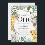 Wild One Safari Jungle Animal Boy 1st Birthday Invitation<br><div class="desc">Wild One Safari Animals 1st Birthday Invitation,   If you're planning a safari-themed Birthday ,  this invitation is perfect for you.</div>