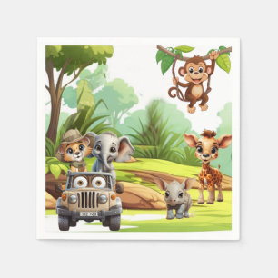 Wild One Safari Jungle Animal Paper Napkins – 1st