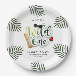Wild One Safari Jungle Tropical Baby Shower Paper Plate