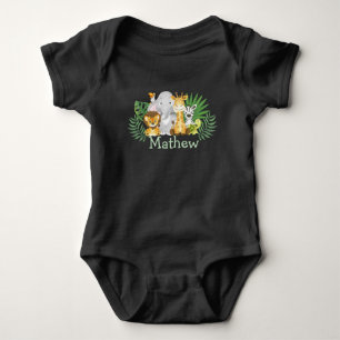 Wild One Safari Jungle Tropical Forest Woodland Baby Bodysuit