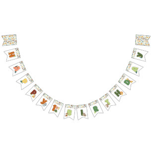 Wild One Safari Zoo Animal Birthday Party Bunting
