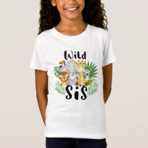 Wild One Sister Sis Safari Animals Family matching