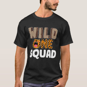 Wild One Squad Zoo Themed 1st Birthday Party T-Shirt