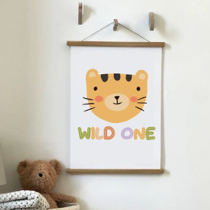 Wild One Tiger Baby Nursery Hanging Tapestry