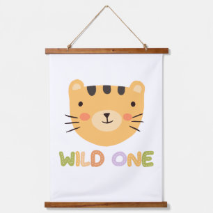 Wild One Tiger Baby Nursery Hanging Tapestry