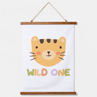 Wild One Tiger Baby Nursery Hanging Tapestry