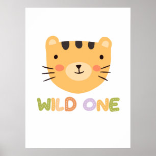Wild One Tiger Baby Nursery  Poster