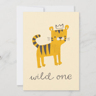 Wild One Tiger Cat Card