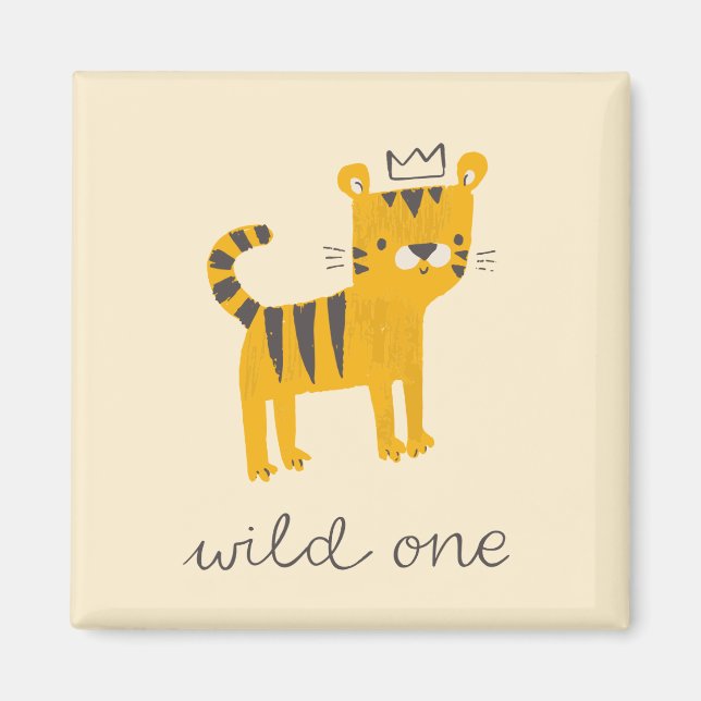 Wild One Tiger Cat Magnet (Front)