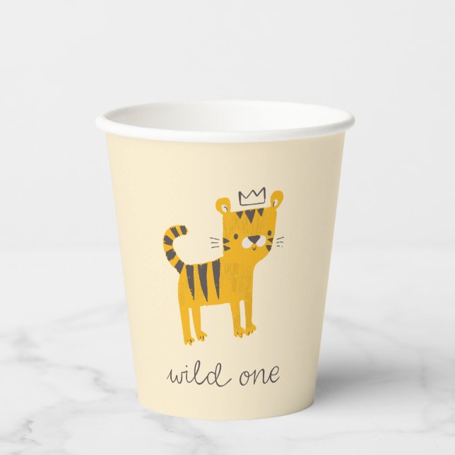 Wild One Tiger Cat Paper Cups (Front)