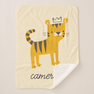 Wild One Tiger Cat Sherpa Blanket