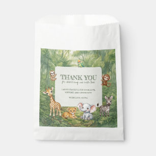 Wild One Tropical Jungle Baby Shower Thank You Favour Bag