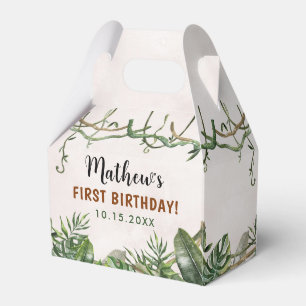 Wild One Tropical Safari First Birthday Favour Box