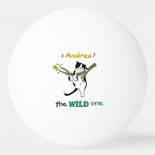 Wild One Tuxedo Kitty Ping Pong Ball