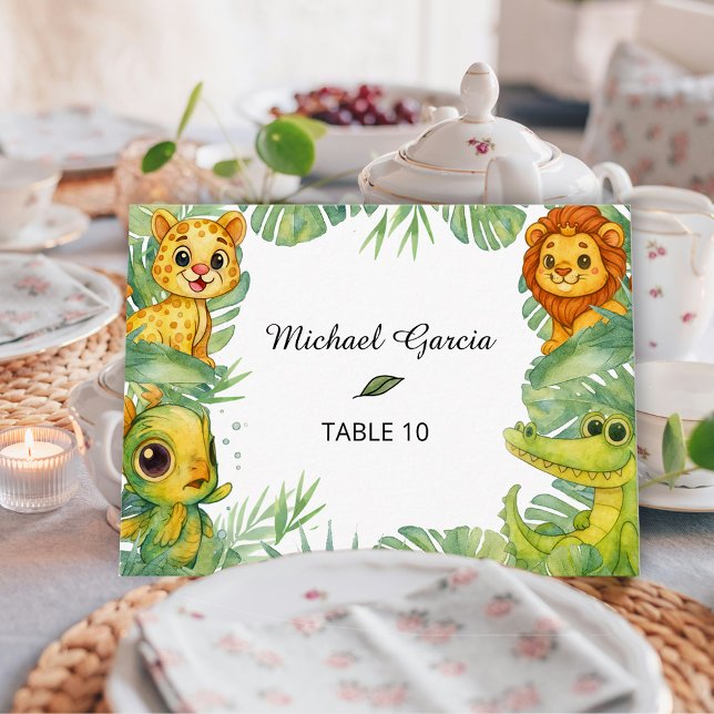 Wild One Watercolor 1st Birthday Party Place Cards (Wild One Watercolor 1st Birthday Party Place Cards)