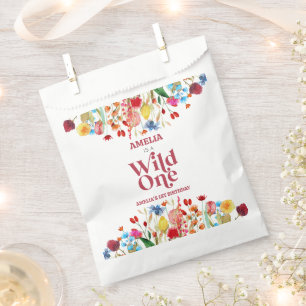 Wild One Wildflower First 1st Birthday Party Favour Bag