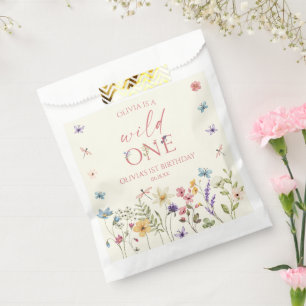 Wild One Wildflower Wild Flower 1st Birthday Party Favour Bag
